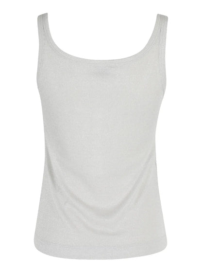Metallic-Knit Tank Top