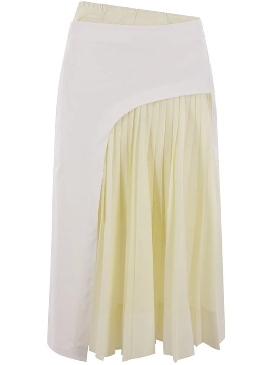 Panelled Pleated Skirt