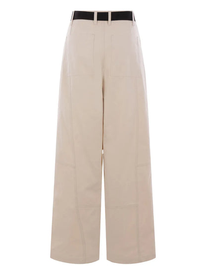 Belted Canvas Trousers