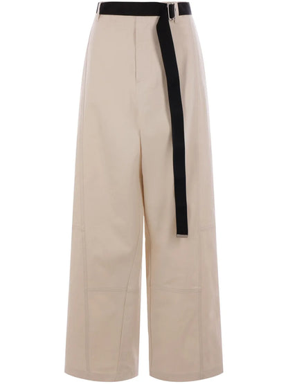 Belted Canvas Trousers