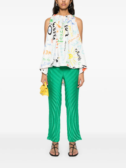 Script-Print Blouse