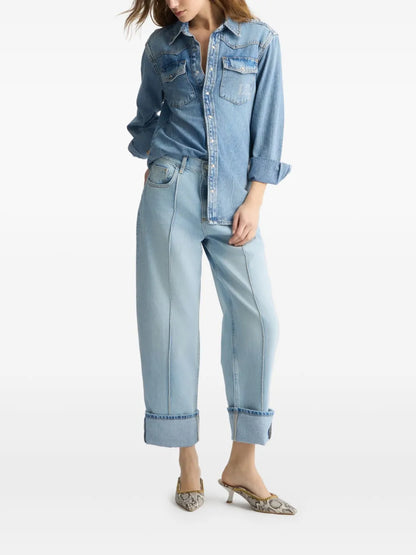 Straight Leg Cropped Jeans