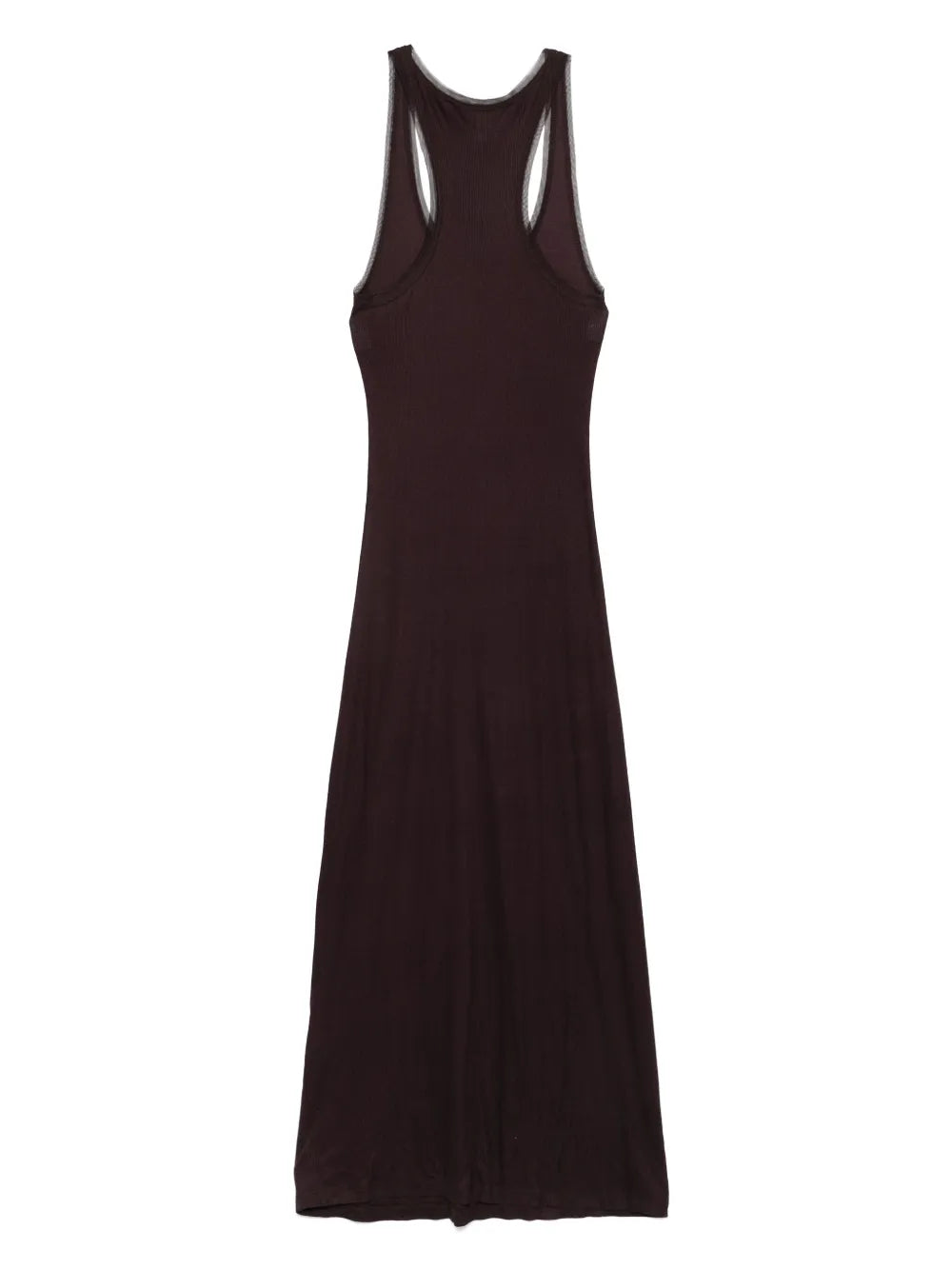 Mesh-Trim Maxi Dress