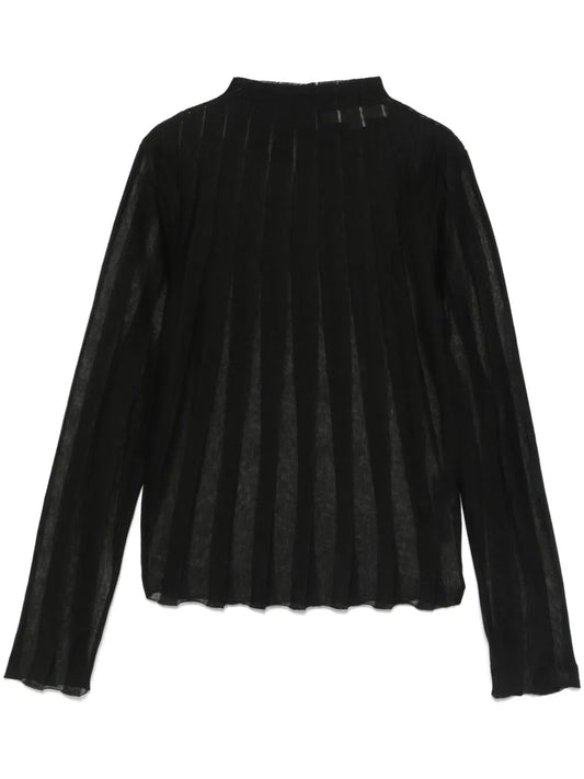 Fine-Knit Long-Sleeve T-Shirt