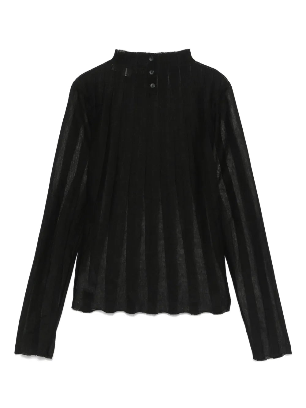 Fine-Knit Long-Sleeve T-Shirt