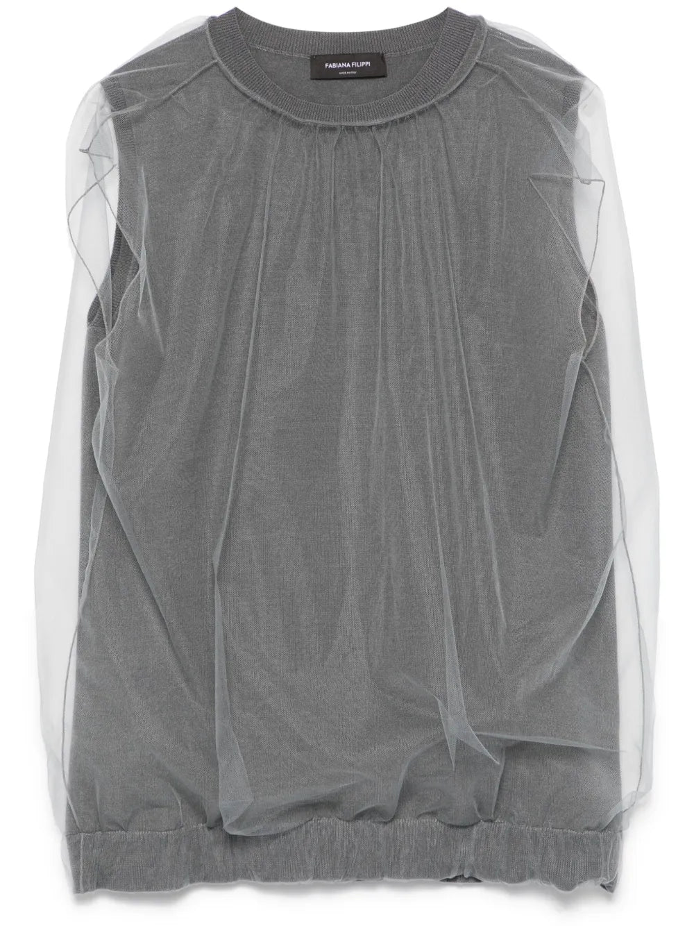 Tulle-Panel Vest