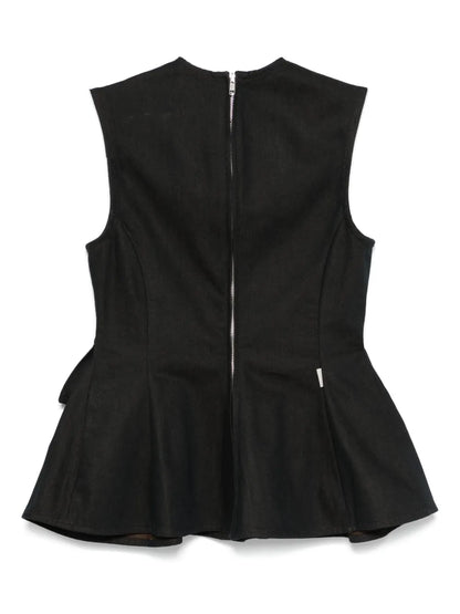 Peplum Denim Top