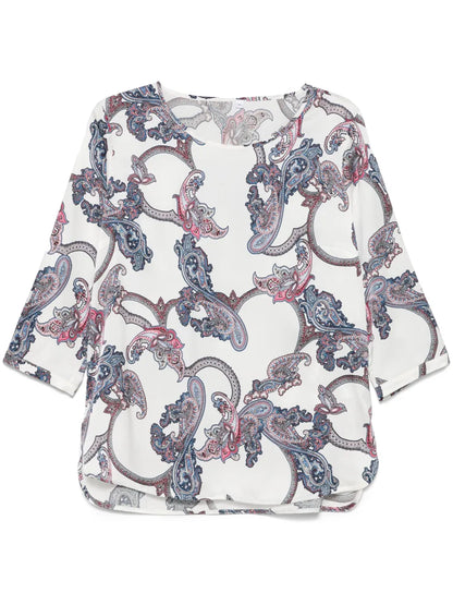 Graphic-Print Blouse