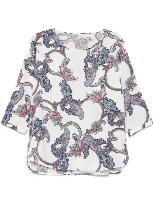 Graphic-Print Blouse