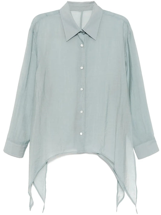 Side Slit Tie Shirt