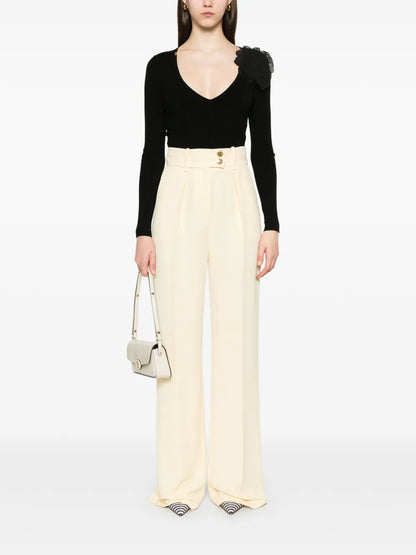 Floral-Appliqué Top