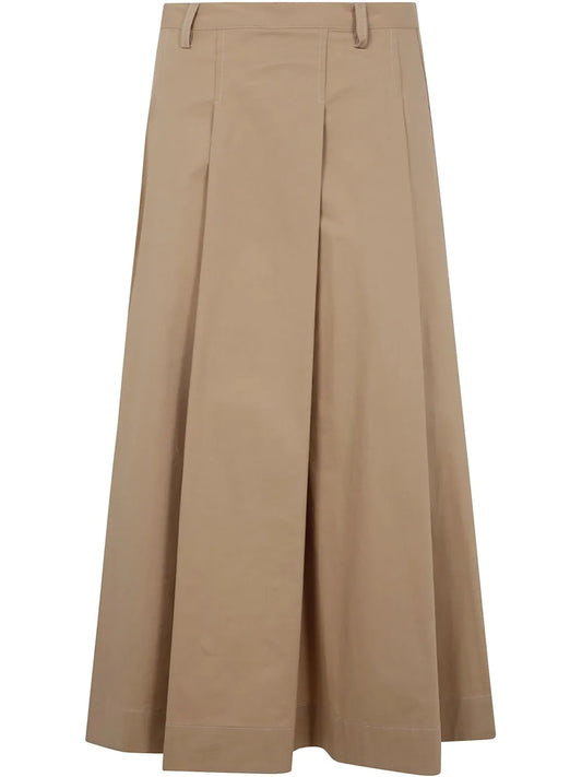 Pleat-Detail Skirt