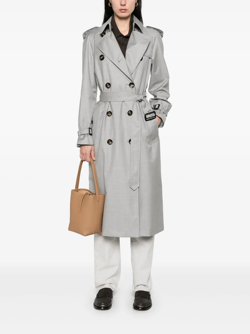 Virgin Wool Trench Coat