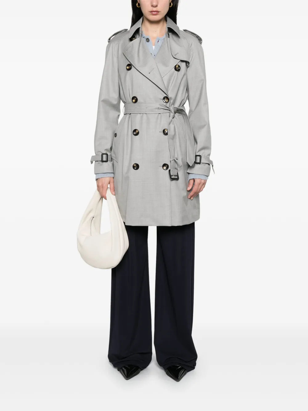 Virgin Wool Trench Coat