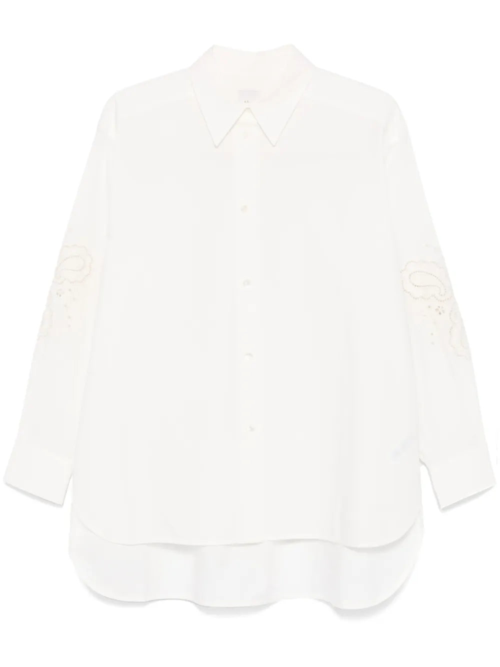 Floral-Embroidery Shirt