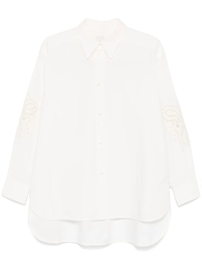 Floral-Embroidery Shirt