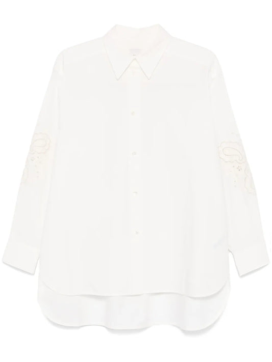 Floral-Embroidery Shirt