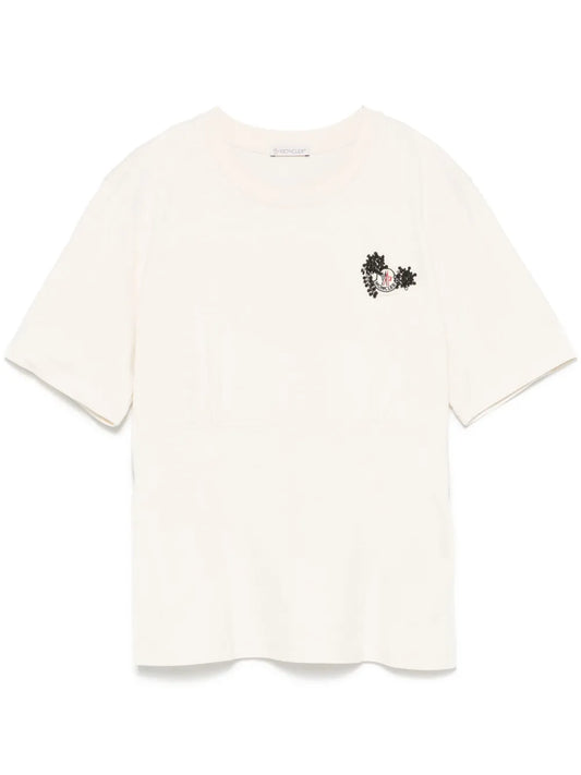 Hand-Beaded Cotton T-Shirt