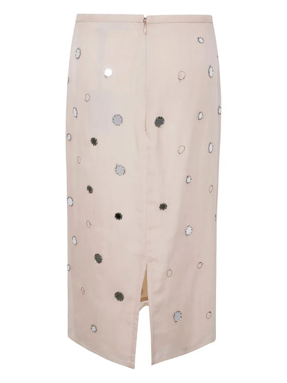 Paillette-Embellished Midi Skirt