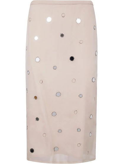 Paillette-Embellished Midi Skirt