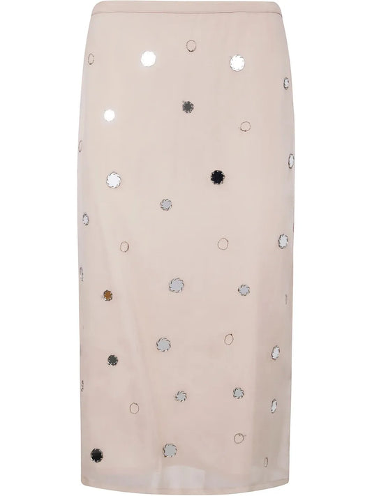 Paillette-Embellished Midi Skirt