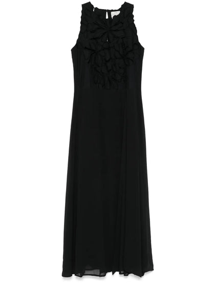 Floral-Embroidery Maxi Dress