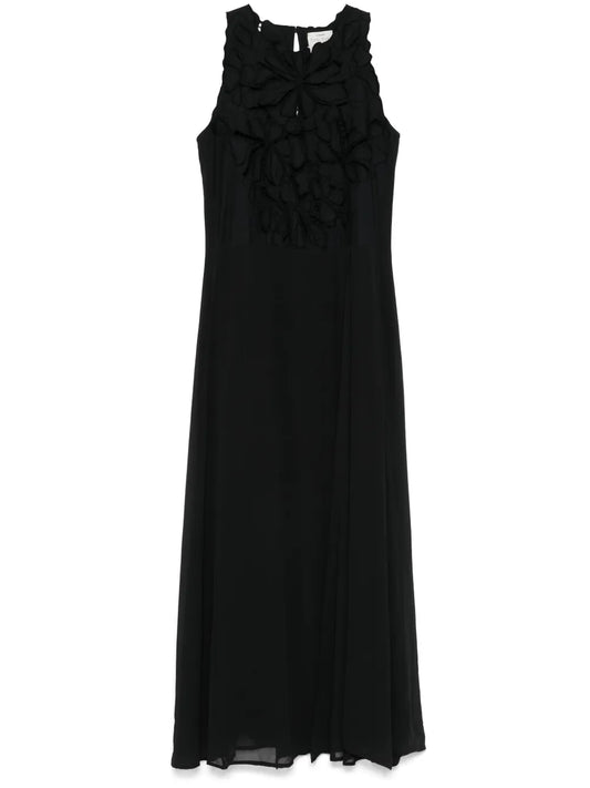 Floral-Embroidery Maxi Dress