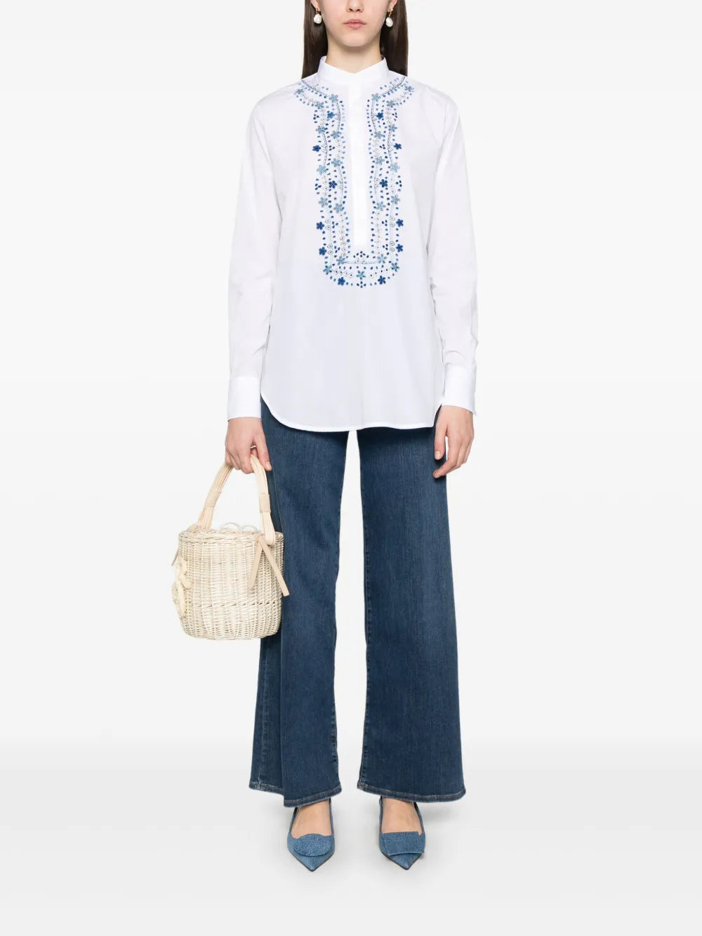 Embroidered-Motif Shirt