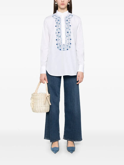 Embroidered-Motif Shirt