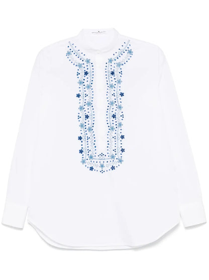 Embroidered-Motif Shirt