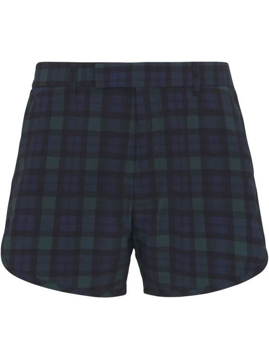 Plaid-Print Shorts