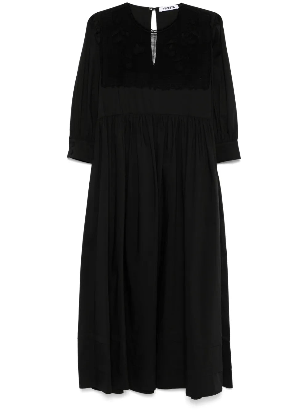 Embroidered Midi Dress