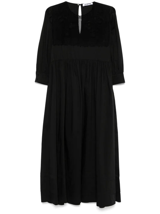 Embroidered Midi Dress