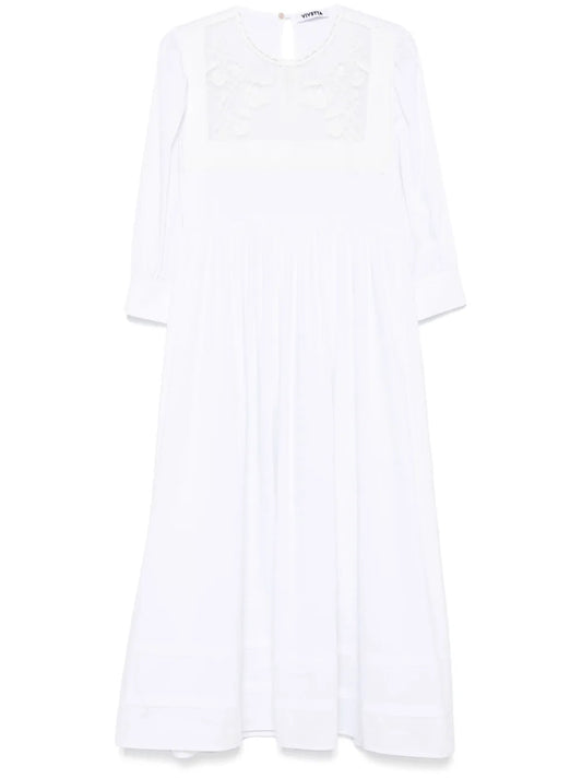 Embroidered Midi Dress