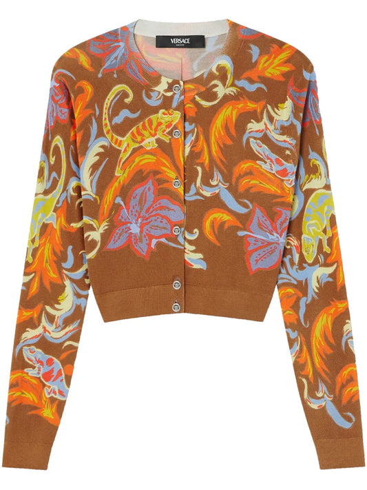 Exotic Barocco Cropped Cardigan