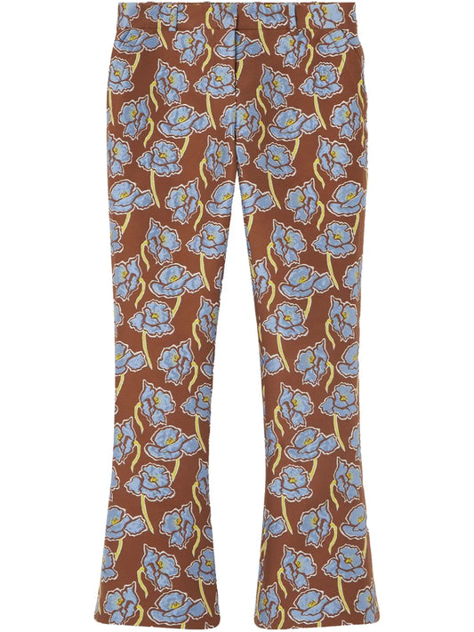 Poppies Jacquard Flared Trousers