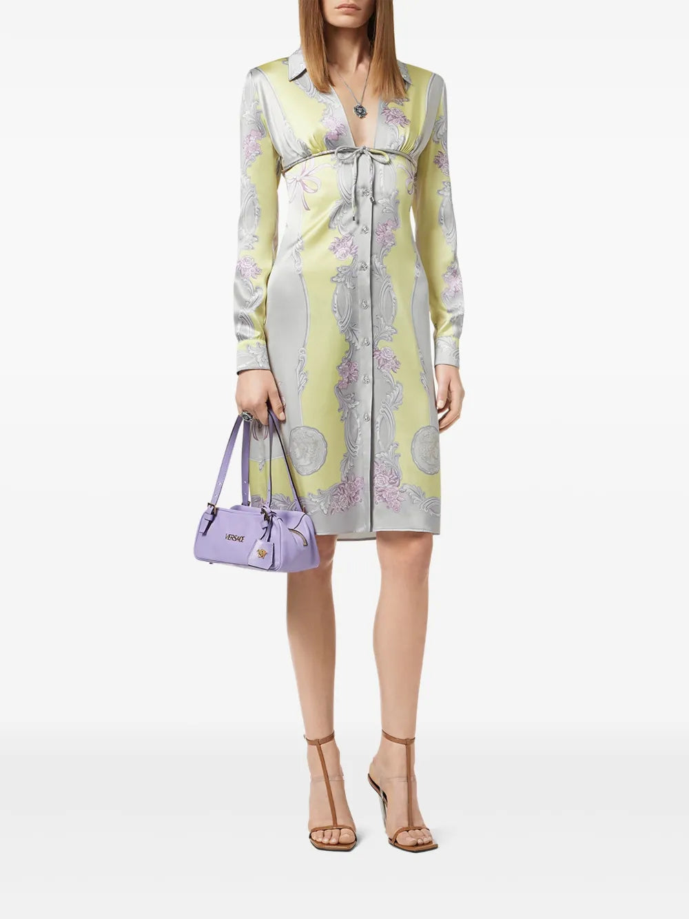 Cameo Silk Midi Shirt Dress