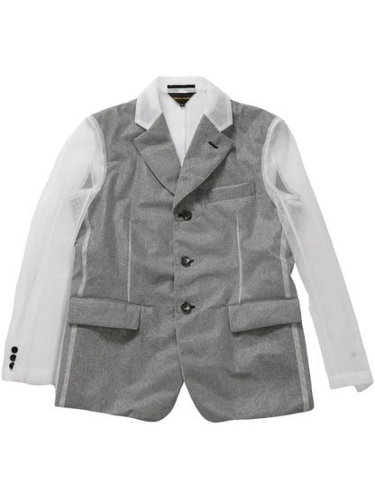 Transparent-Panelling Blazer