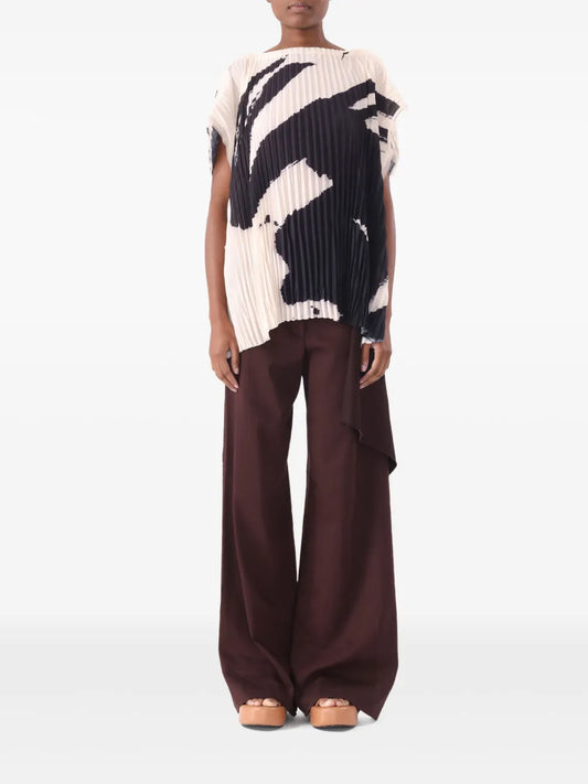 Abstract-Print Blouse