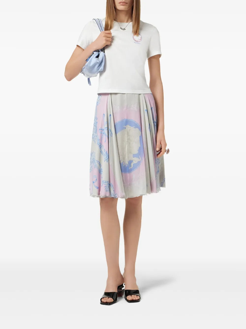 Cameo Silk Midi Skirt