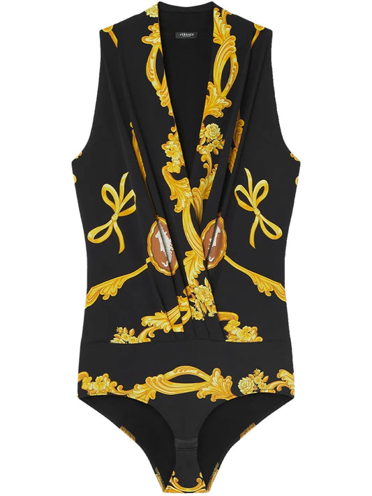 Cameo Silk Draped Bodysuit