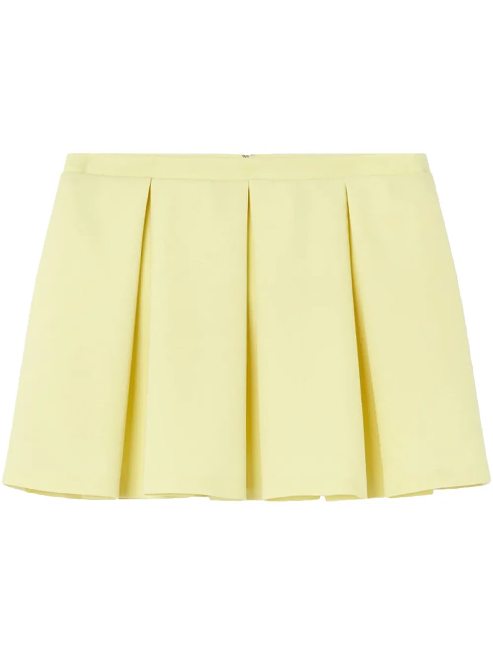 Pleated Wool Mini Skirt