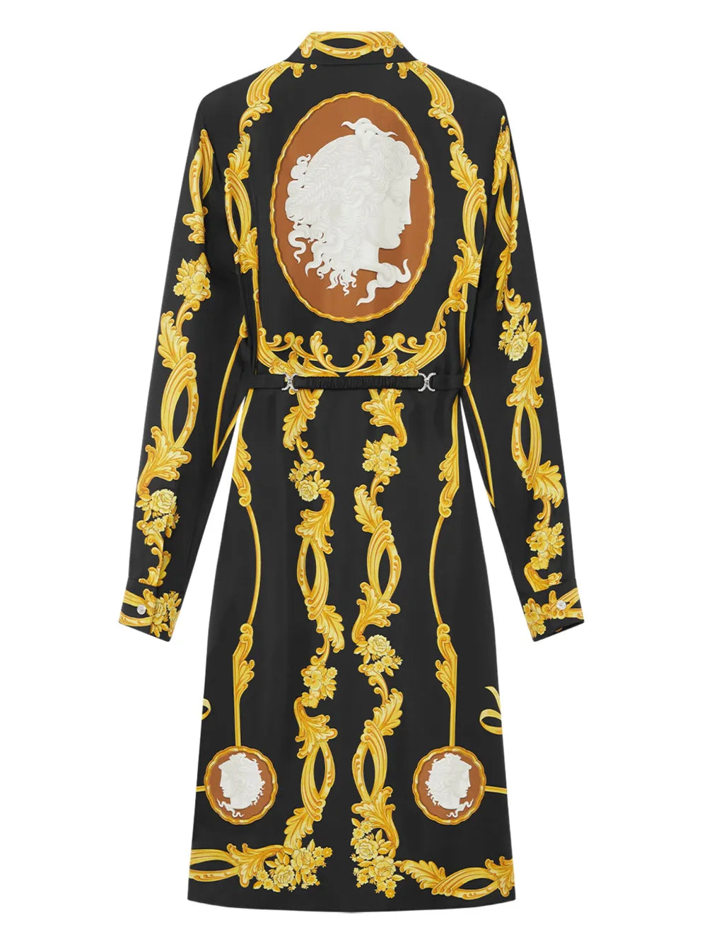 Barocco-Print Midi Dress