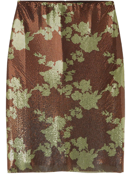 Wild Roses A-Line Midi Skirt