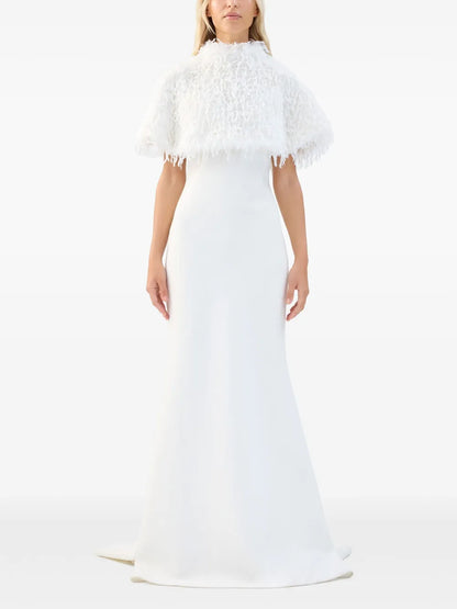 Faux-Fur Wedding Capelet