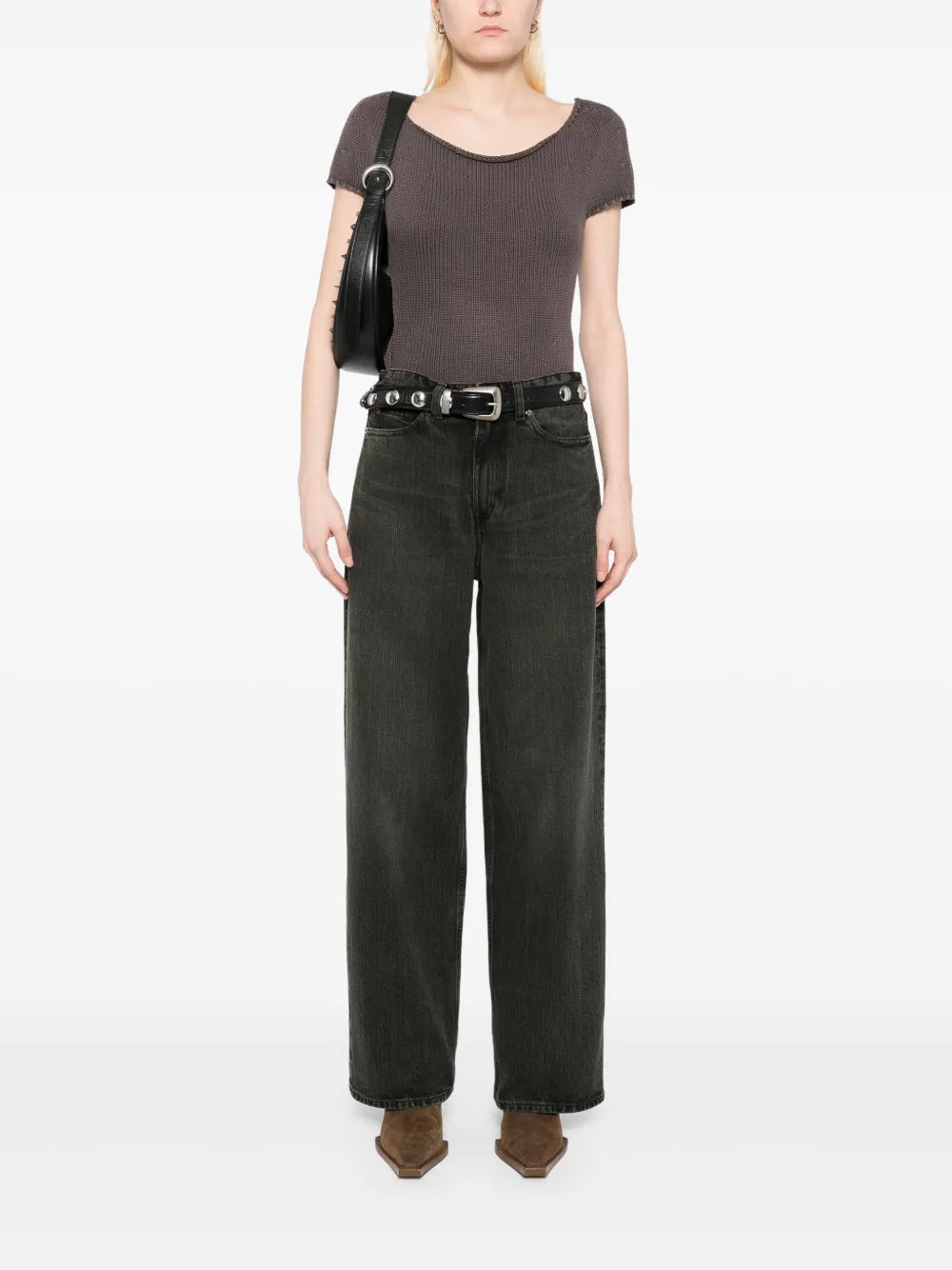 Mid Rise Straight-Leg Jeans