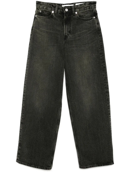 Mid Rise Straight-Leg Jeans