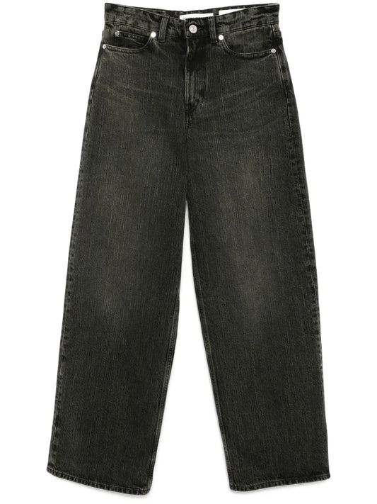 Mid Rise Straight-Leg Jeans