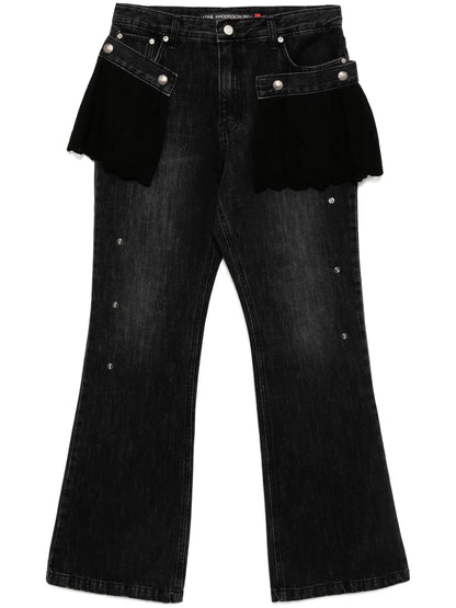 Lace Panel Detailing Jeans