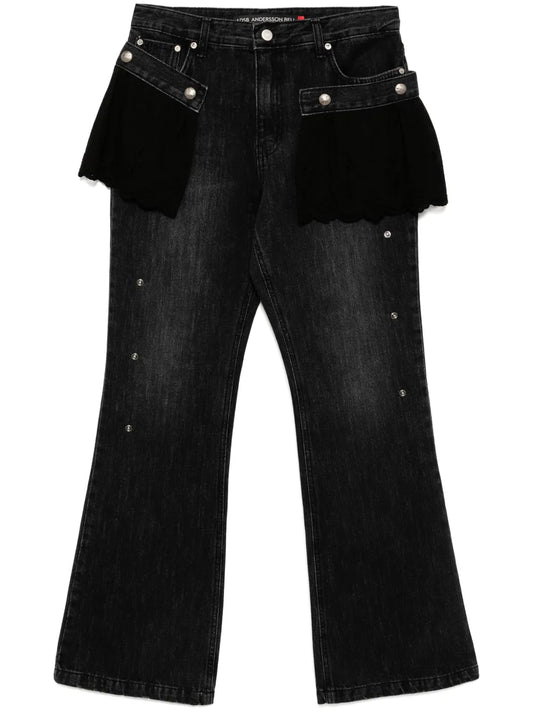 Lace Panel Detailing Jeans